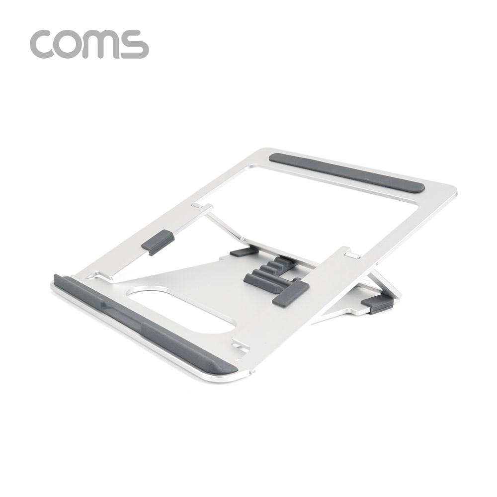 Coms 알루미늄 노트북 거치대 / 스탠드 / 받침대 / 접이식 / 5단 각도조절