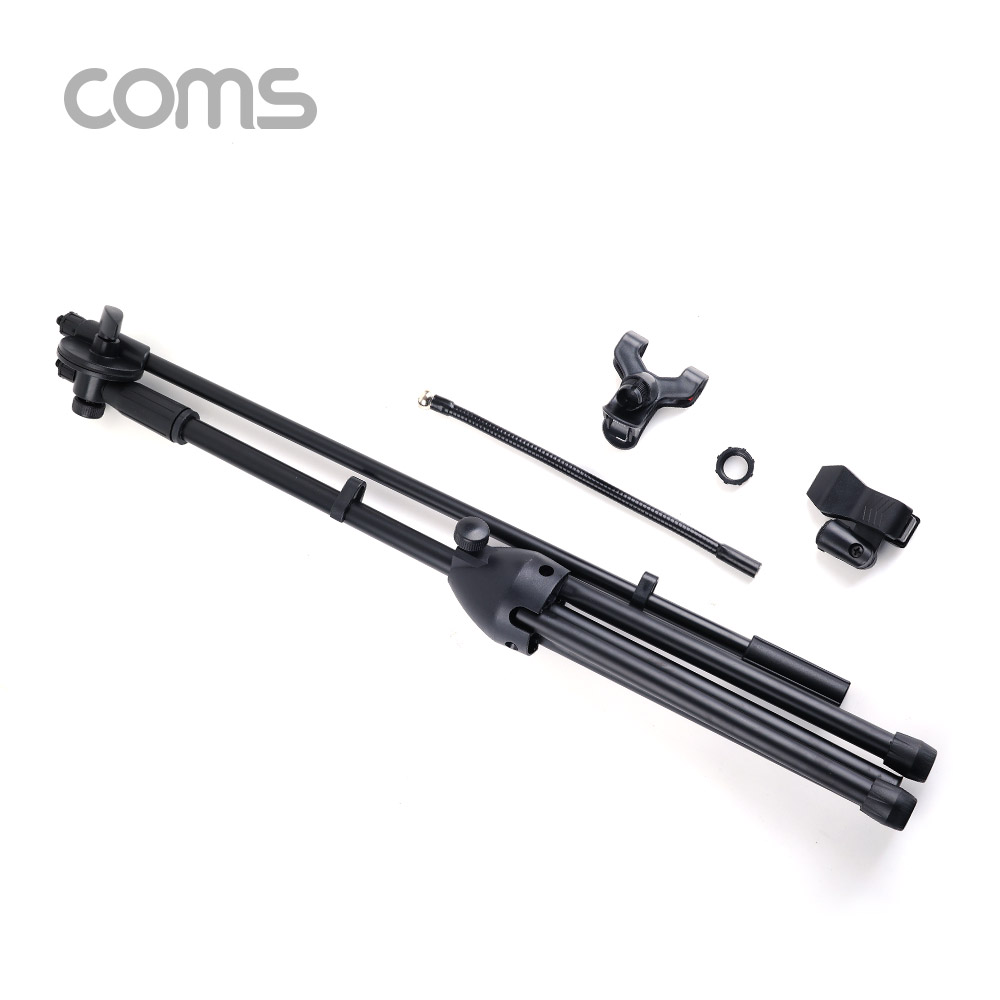 Coms 마이크 스탠드 (바닥 설치용/T자/길이조절) / 방송용/ 삼각대