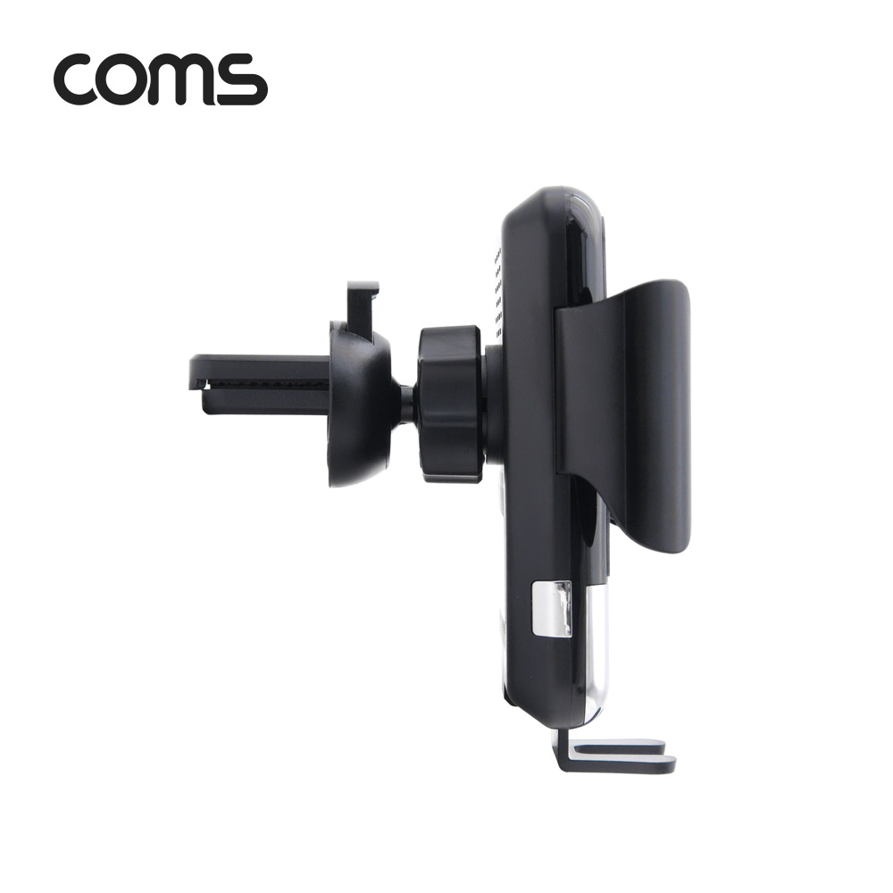 [경제형] Coms 차량용 무선 고속충전기 / IR 센서 / 흡착거치+송풍구거치 / 최대 15W