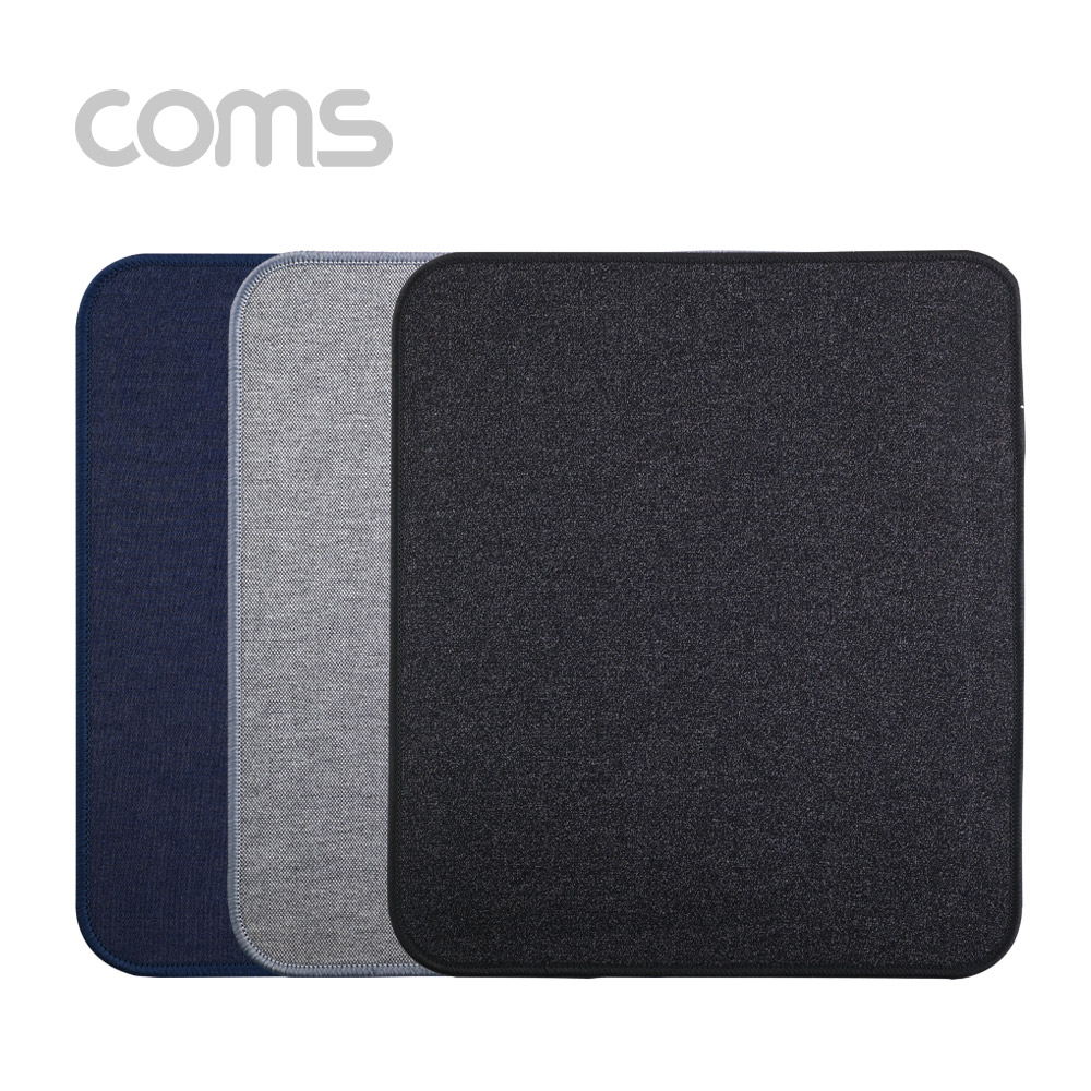 Coms 패브릭 마우스 패드 / Black / 300 x 250 x 3 (mm) / 블랙 컬러