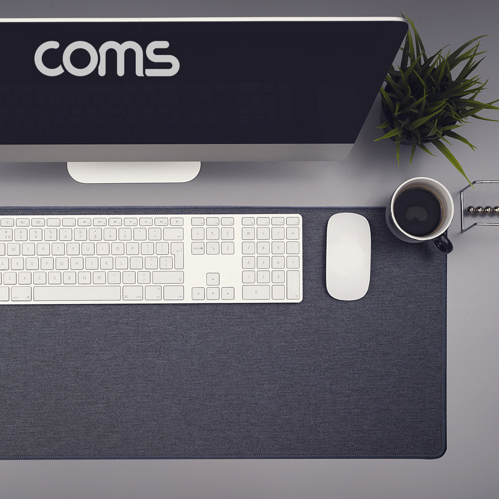 Coms 패브릭 마우스 패드 / Black / 300 x 250 x 3 (mm) / 블랙 컬러