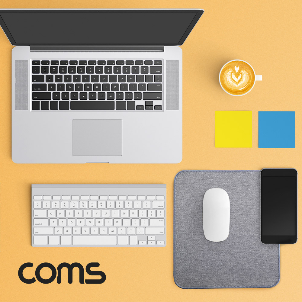 Coms 패브릭 키보드 패드 / Black / 300 x 700 x 3 (mm) / 블랙 컬러