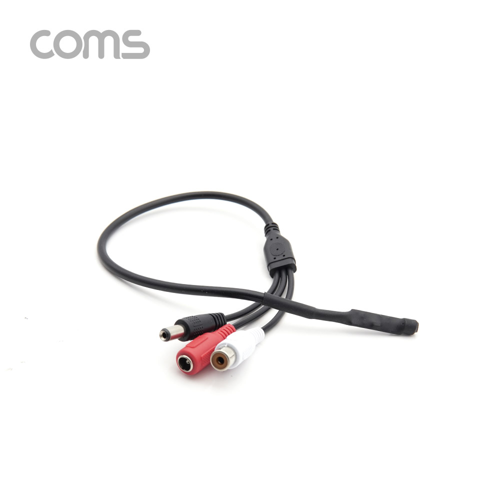 Coms CCTV용 오디오 모니터 마이크 / CCTV 마이크 / 2RCA / 핀형 / 앰프 연결용