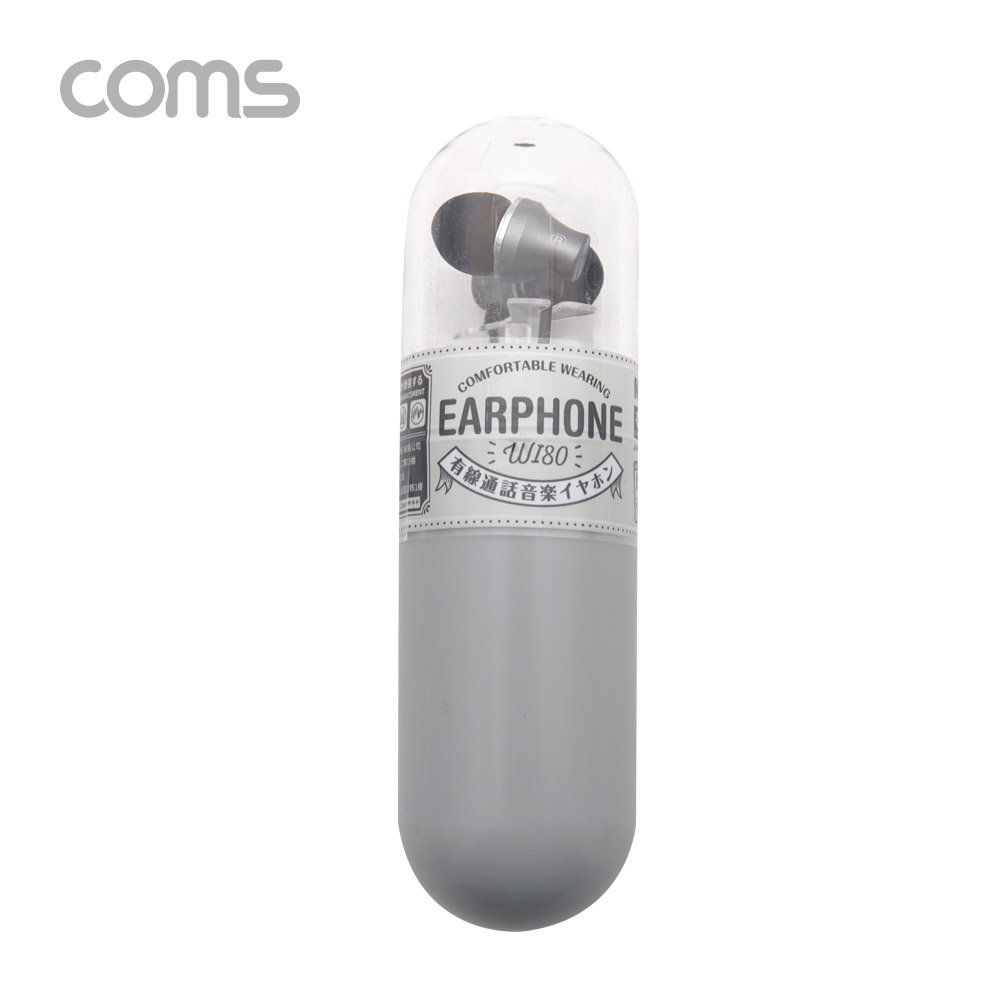 Coms 3.5 스테레오 이어폰 1.2m / 컨트롤 리모콘 / 마이크 / Stereo / black
