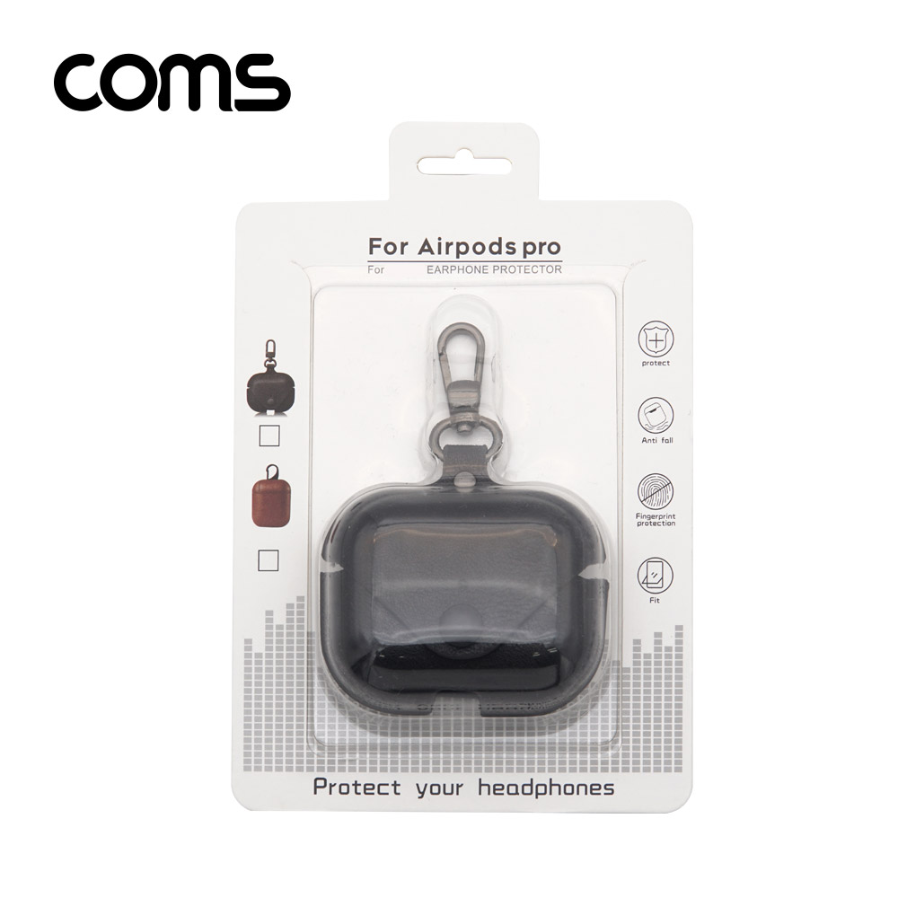 Coms 에어팟 프로 가죽 케이스 / 마그넷 / 자석 / Black / Pro
