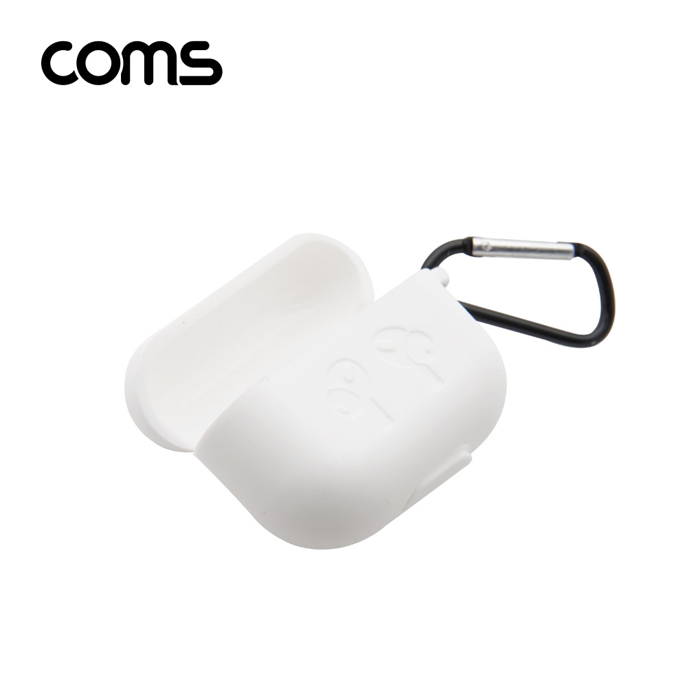 Coms 에어팟 프로 실리콘 케이스 & 카라비너 / Pro / White