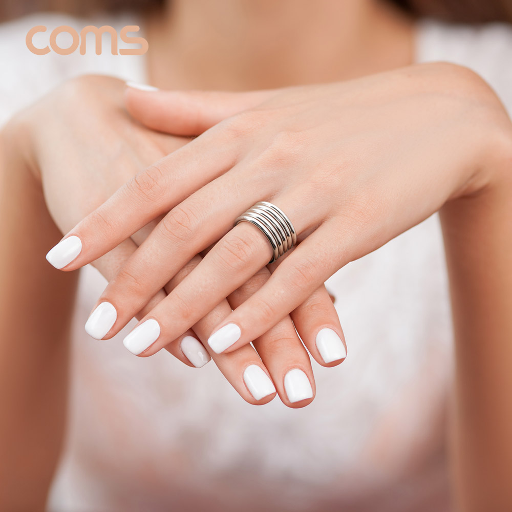 Coms 힐링 실버링/은반지 5링 남성용x1개, 봉게이지 포함, 은순도 99.999%, 살균/항균 작용
