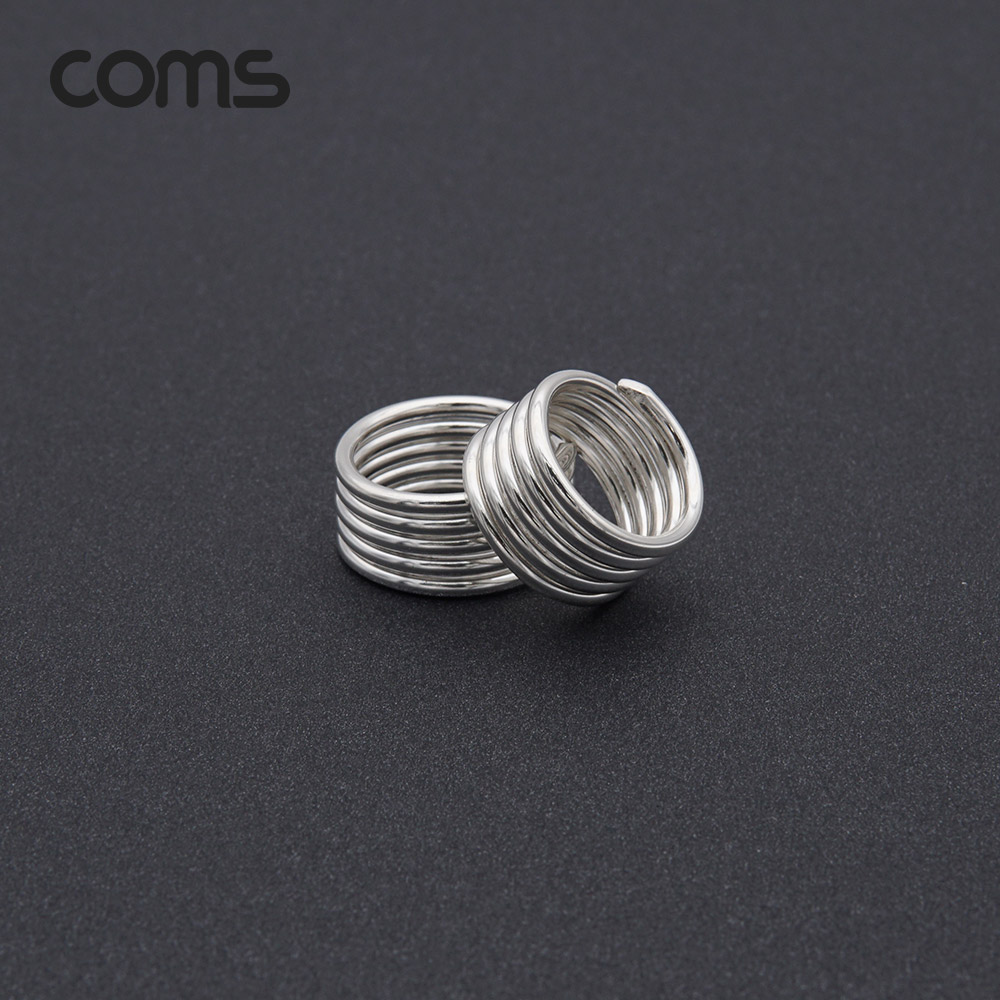 Coms 힐링 실버링/은반지 5링 여성용x1개, 봉게이지 포함, 은순도 99.999%, 살균/항균 작용