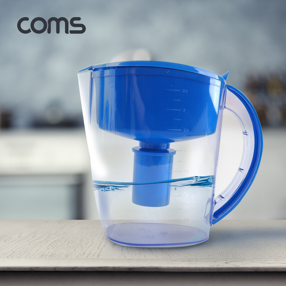 Coms 간이 정수기 / 정수 필터 / 3.5L / 알칼리 정수기 / 휴대용 / 가정용