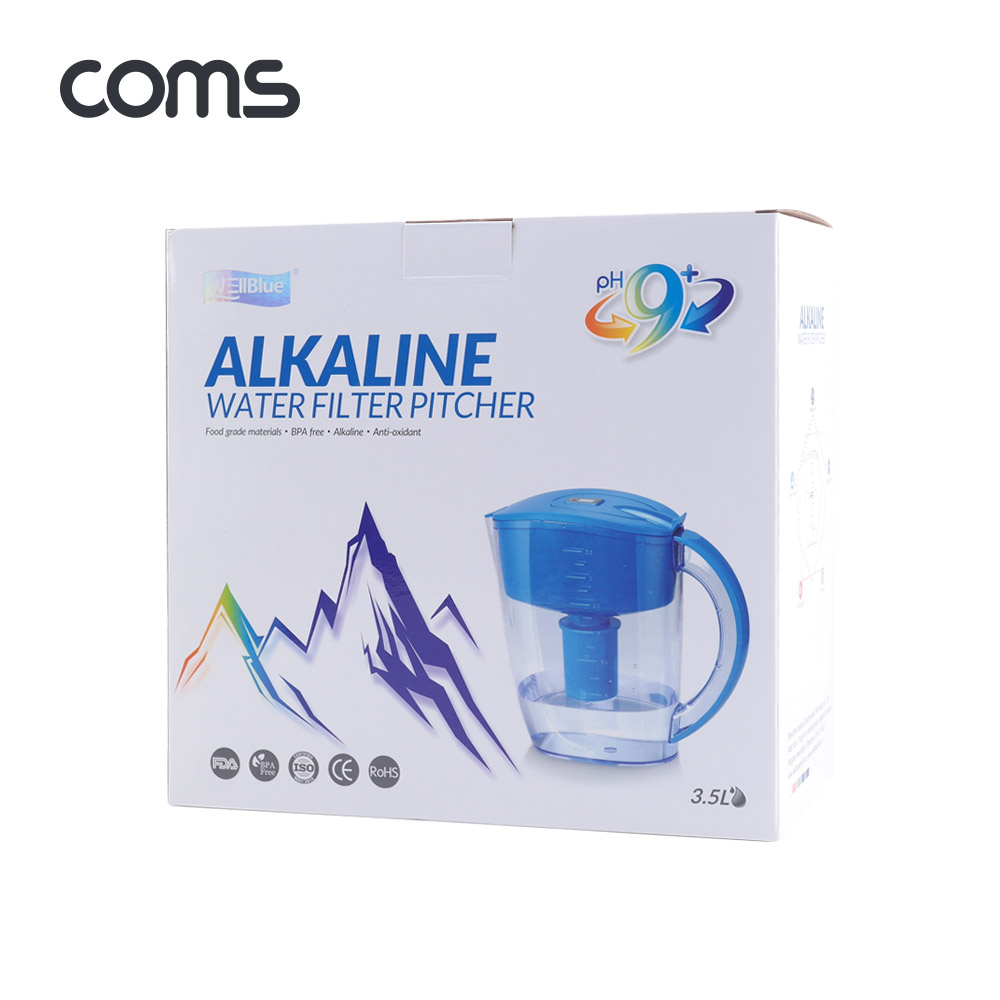 Coms 간이 정수기 / 정수 필터 / 3.5L / 알칼리 정수기 / 휴대용 / 가정용
