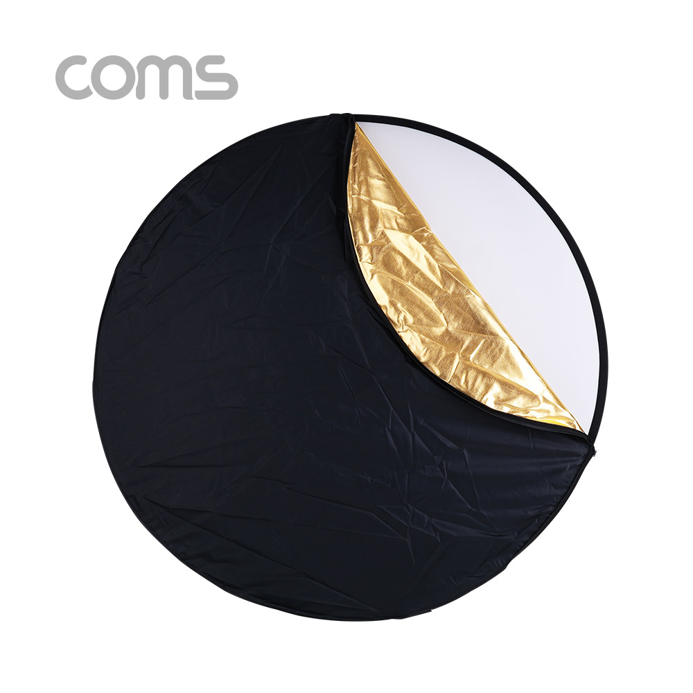 Coms 휴대용 반사판 (야외촬영) 5 color / 60x60 / 원형 / 실버, 화이트, 디퓨저, 블랙, 골드