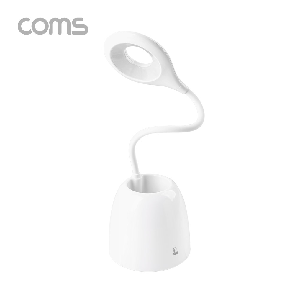 Coms USB 램프(충전식) 원형 LED/터치 on, 펜보관