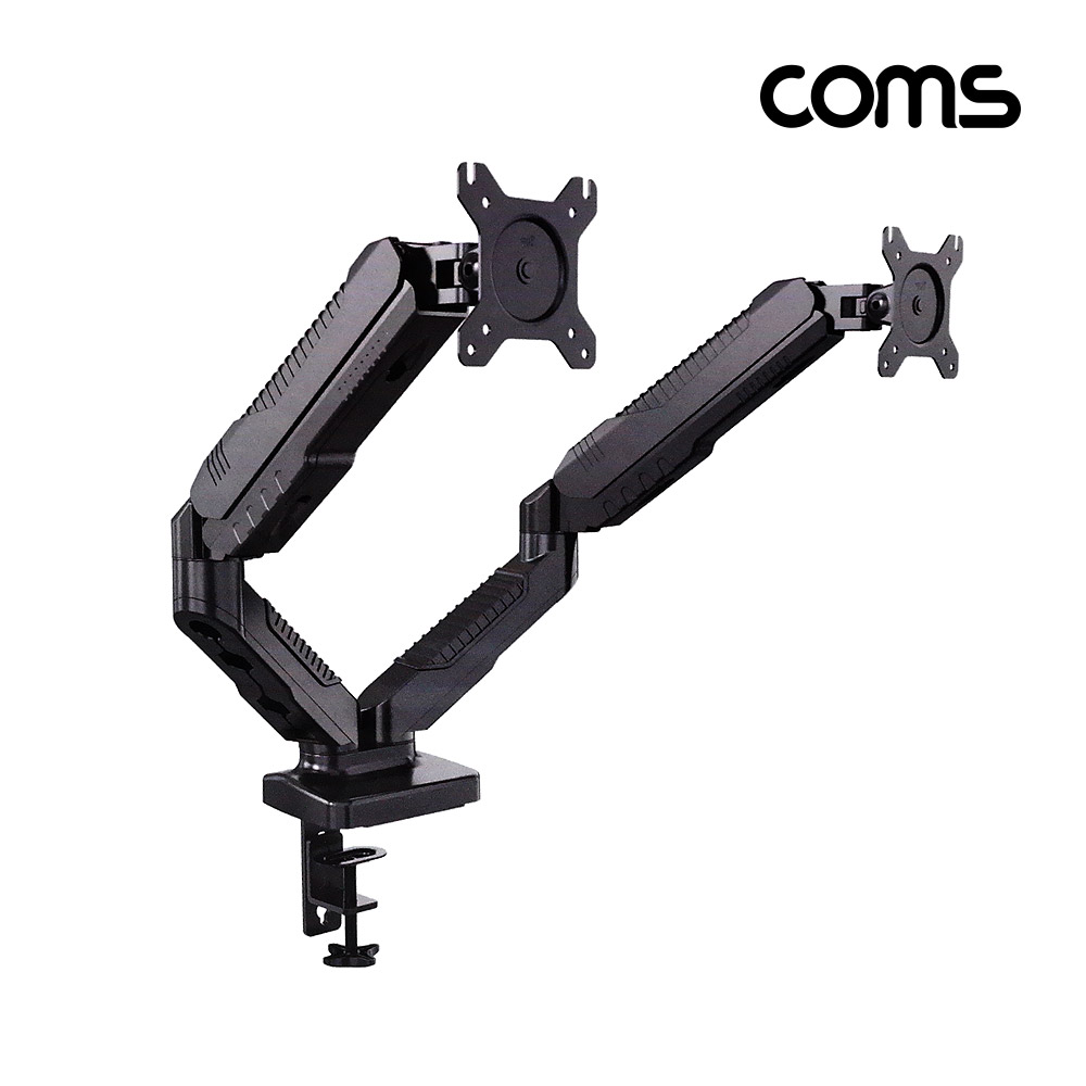 Coms 듀얼 모니터 거치대 / 회전 삼관절 ARM형, 1개당 최대하중 6.5kg