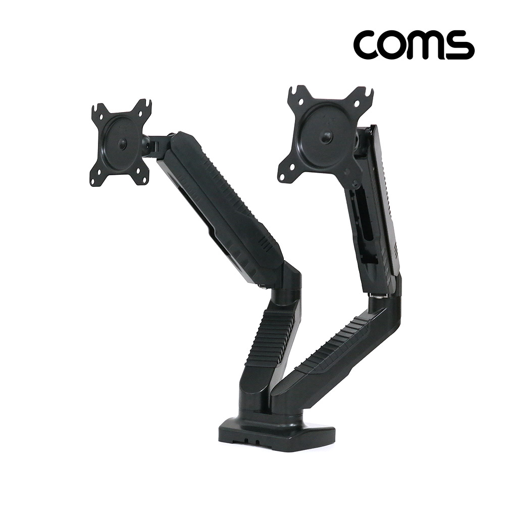 Coms 듀얼 모니터 거치대 / 회전 삼관절 ARM형, 1개당 최대하중 6.5kg