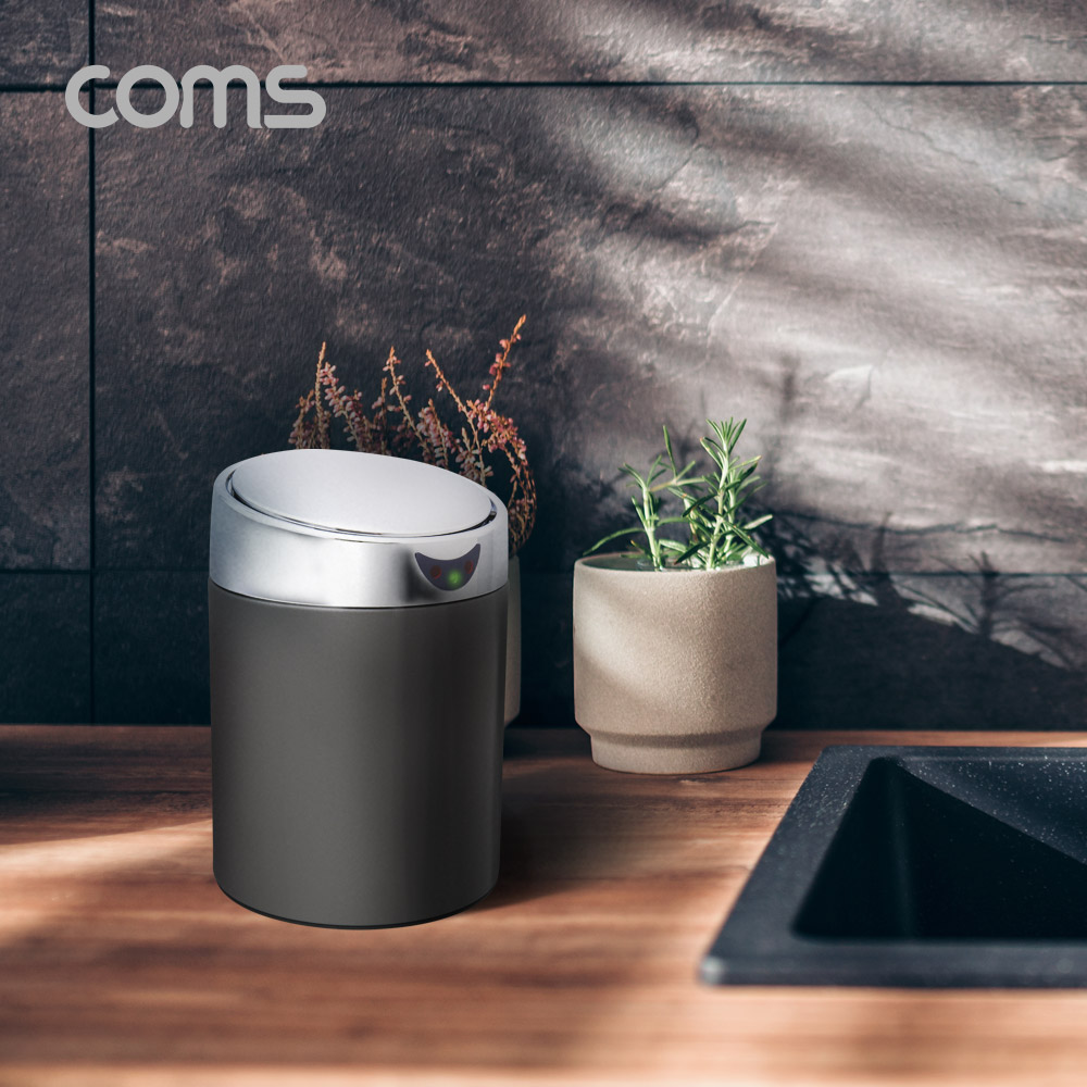 Coms 자동 모션센서 휴지통 / 쓰레기통 / 미니 / 소형 / 화장대 / 주방 / 거실