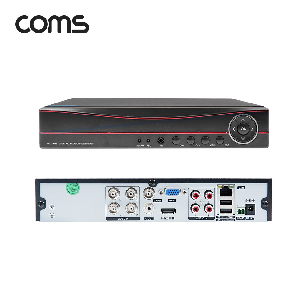 Coms 4CH CCTV용 DVR 녹화기+리모콘+마우스 / AHD / 1080P FHD