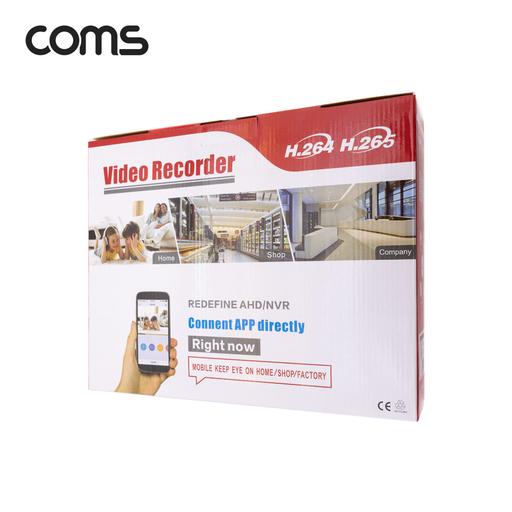 Coms 4CH CCTV용 DVR 녹화기+리모콘+마우스 / AHD / 1080P FHD