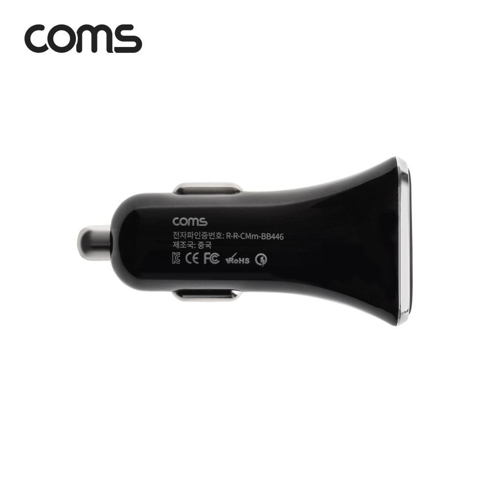 Coms 차량용 듀얼 USB 고속 충전기 / QC 3.0 최대 18W / 3.1A