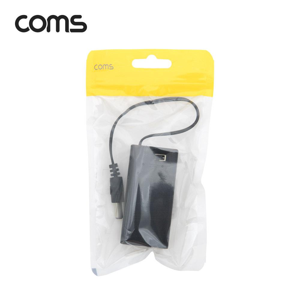 Coms 9V 건전지 1구 커버 스위치 홀더 / 배터리 홀더 / DC 잭 5.5(M) Plug 15cm