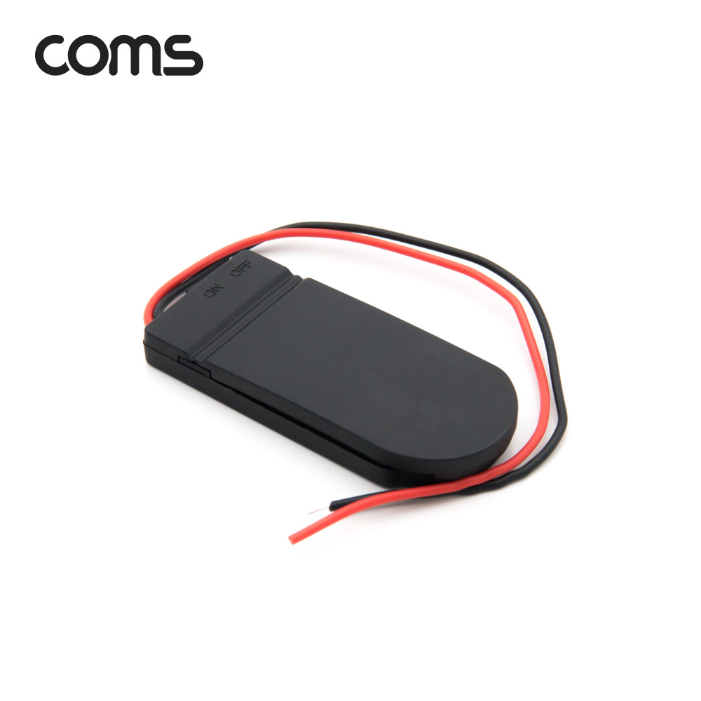 Coms CR2032 건전지 2구 커버 스위치 홀더 / 배터리 홀더 / 2선 전원 제작용