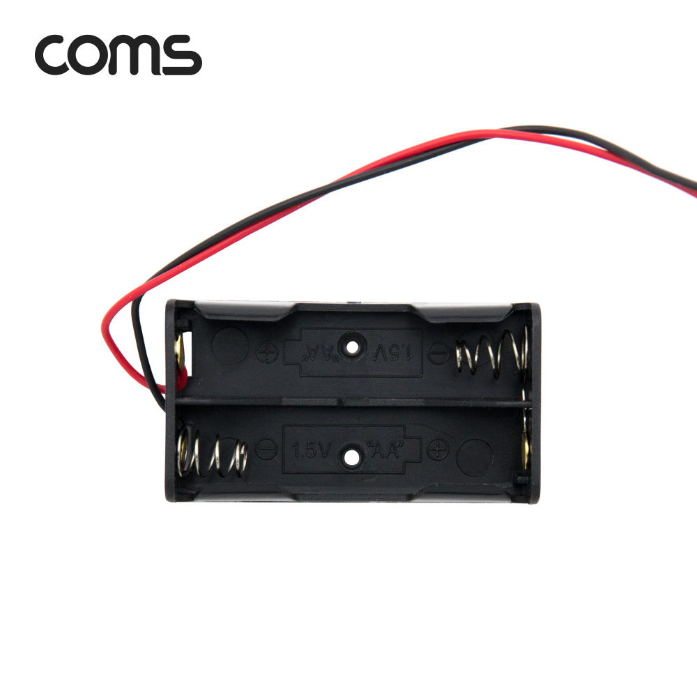 Coms 건전지 홀더 / 배터리 홀더 / 2선 전원 / AA x 2ea