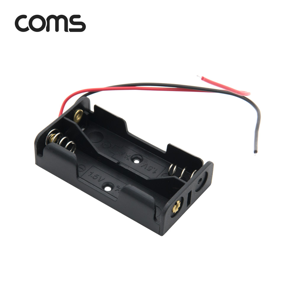 Coms 건전지 홀더 / 배터리 홀더 / 2선 전원 / AA x 2ea