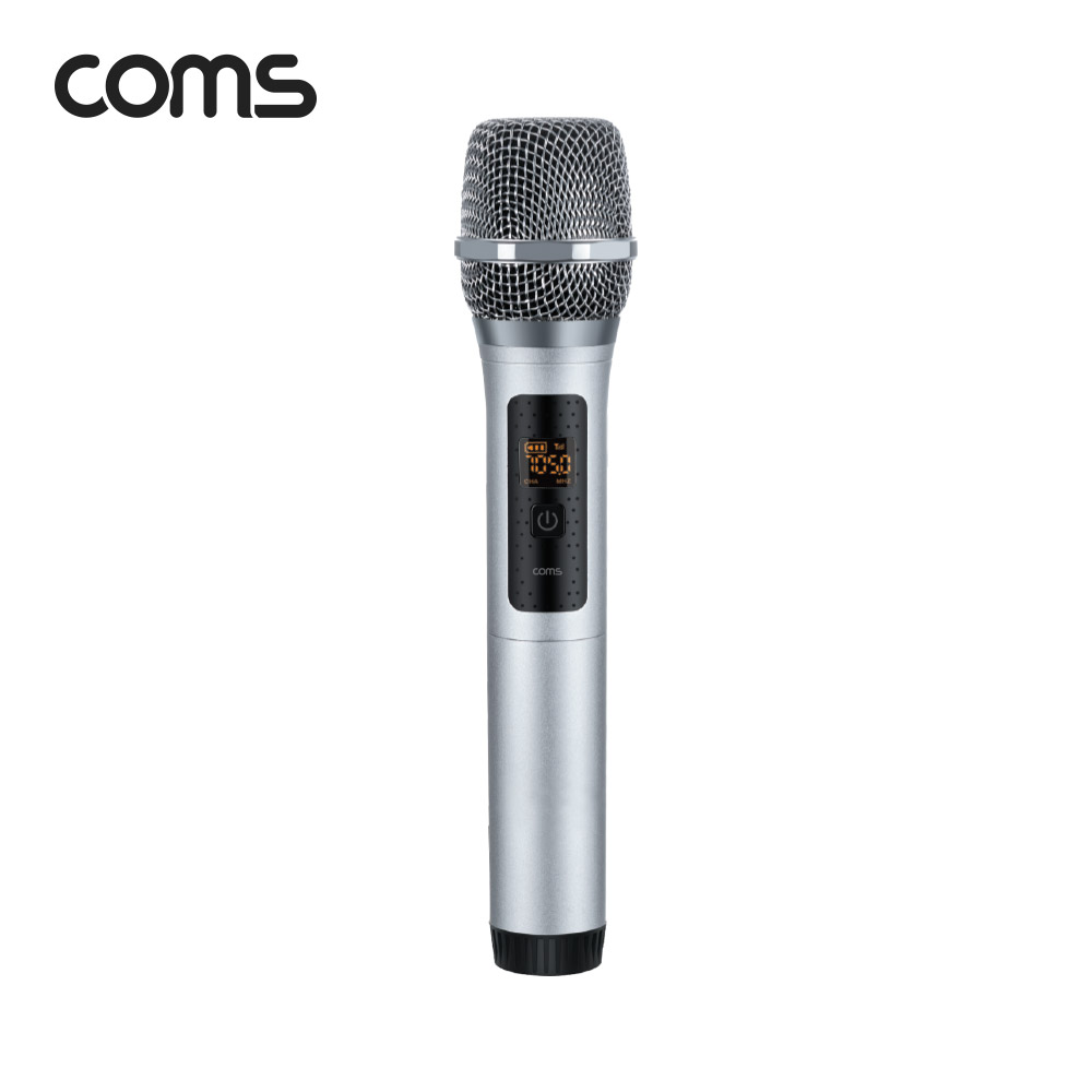 Coms UHF 듀얼 무선 마이크 송수신기 세트 / 핸드마이크, 헤드셋마이크, 클립형 핀 마이크