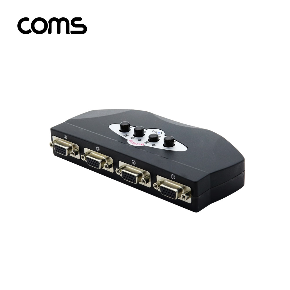 Coms 모니터 공유기(수동 선택기) 4:1 (앞면 4port/New)