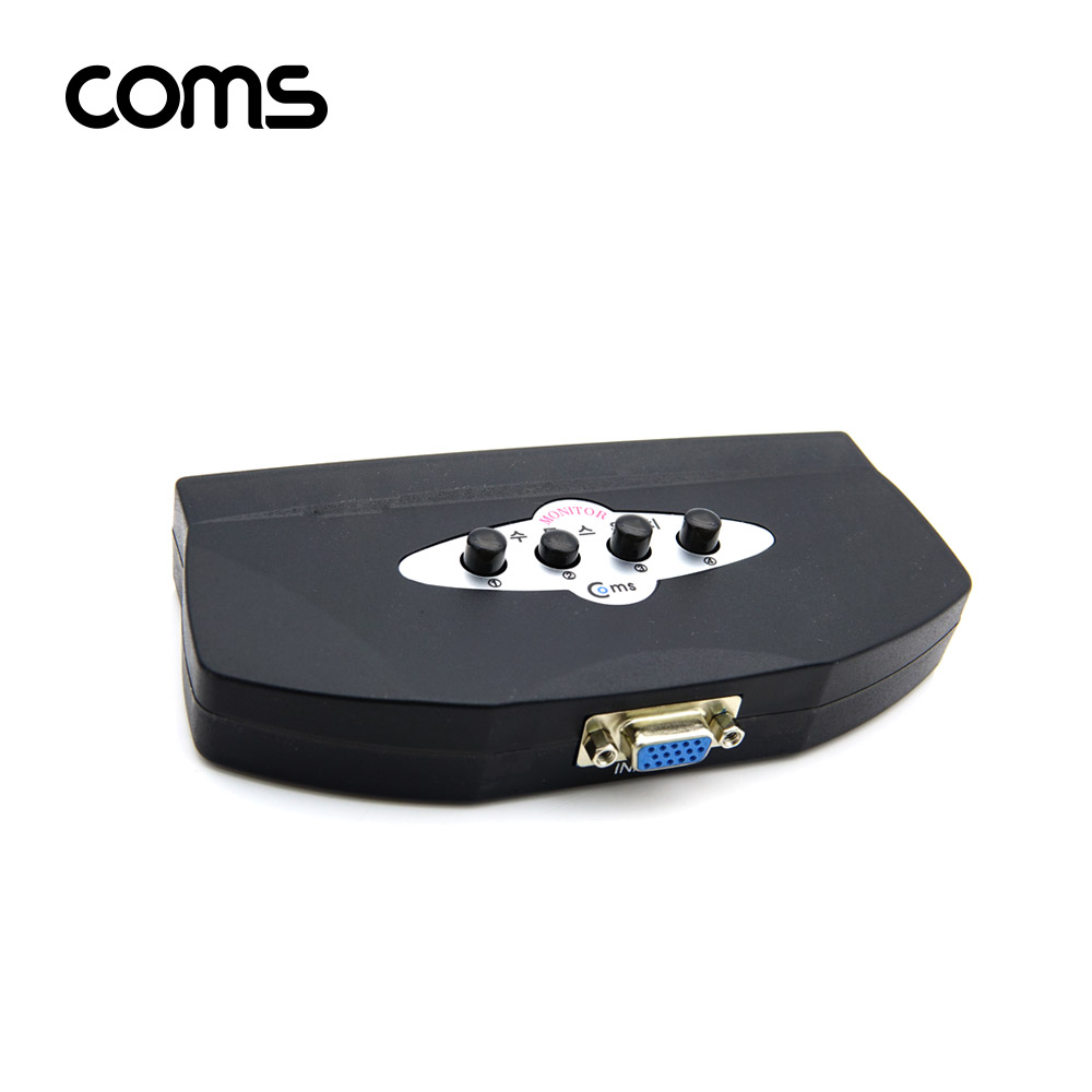 Coms 모니터 공유기(수동 선택기) 4:1 (앞면 4port/New)