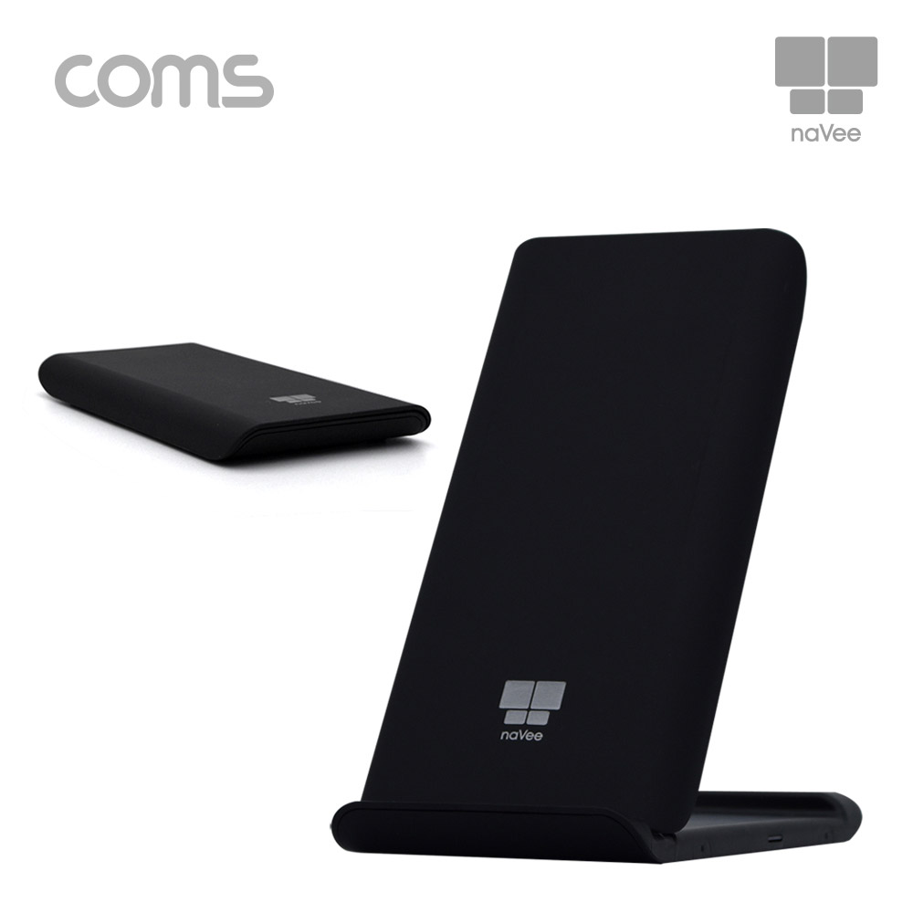 Coms 나비 고속무선충전기 15W / NV16-WC16Q / Black