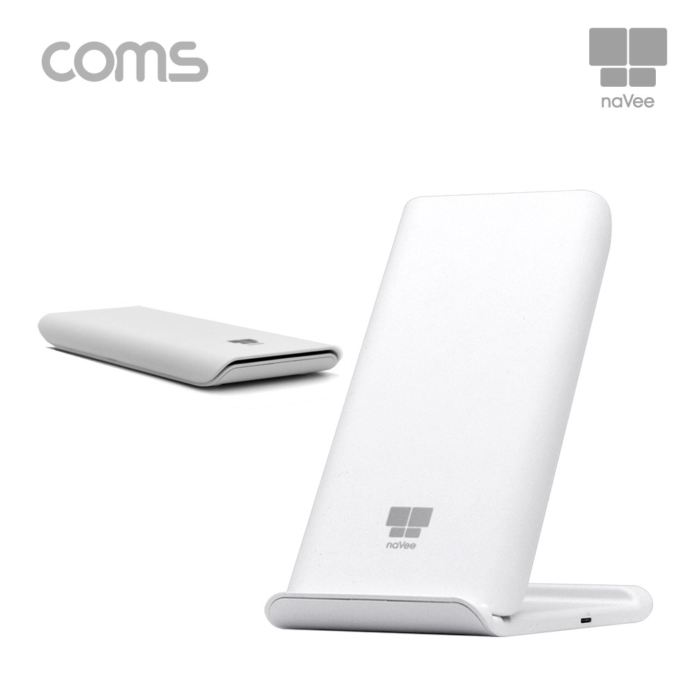 Coms 나비 고속무선충전기 15W / NV16-WC16Q / White
