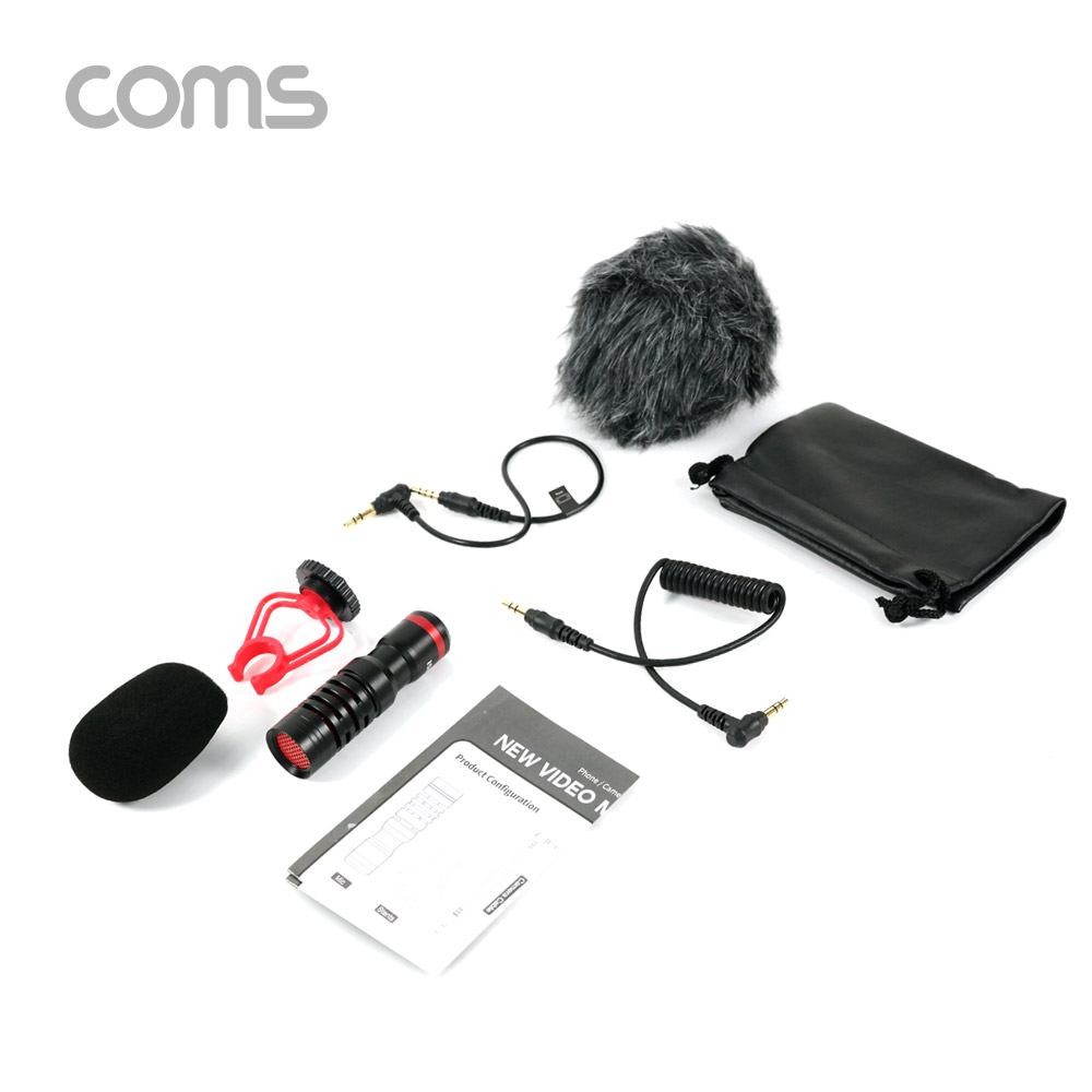 Coms 카메라 소형 마이크 / 미니 마이크 / 개인방송용 / 스마트폰, 카메라 호환 / 카디오이드
