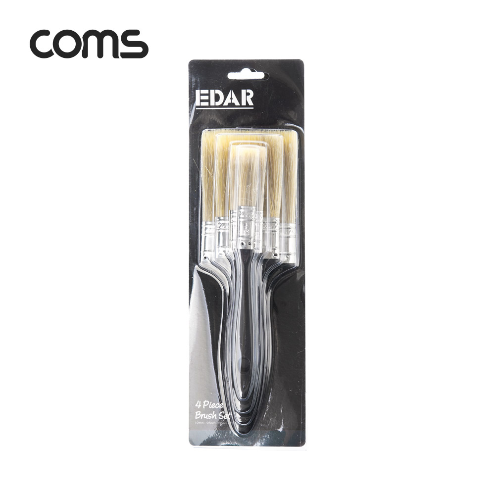 Coms 다용도 브러쉬 세트(4ea) / 평붓 / 페인트 붓 / 차량 휠 청소솔
