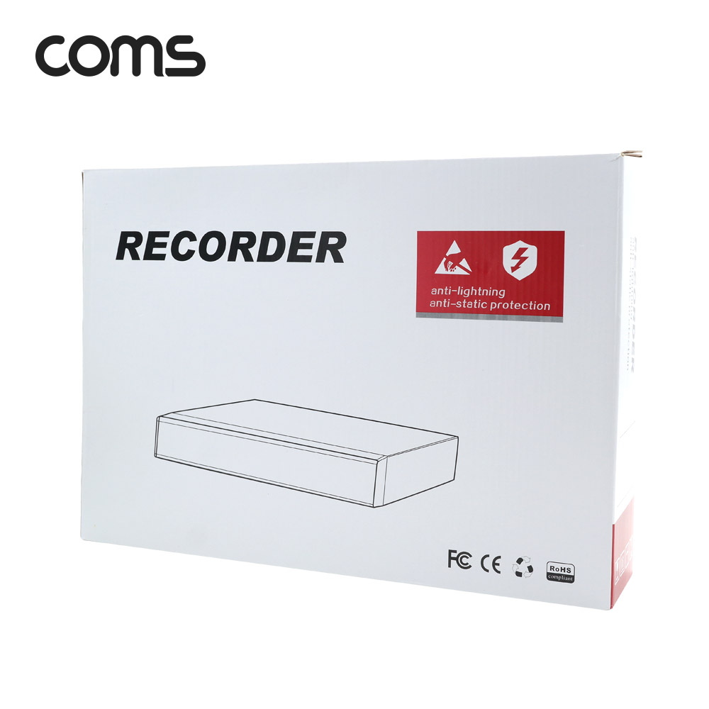 Coms 8채널 NVR CCTV 녹화기 / PoE 기능지원 / H.265 / FULL HD
