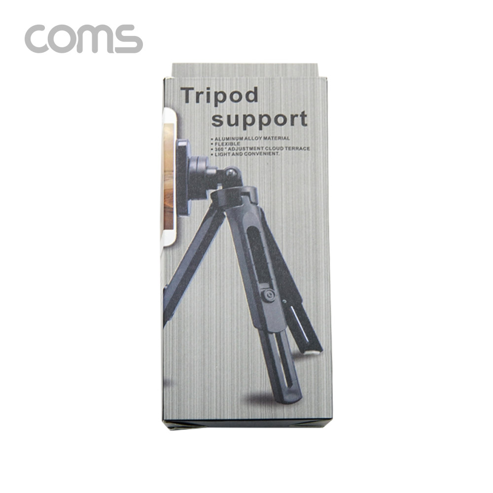 Coms 스마트폰 삼각대 / 휴대용 / 2단 미니형 / 고정 가이드 포함