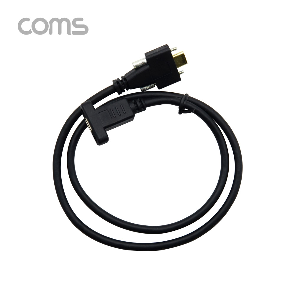 Coms USB 3.1 Type C 케이블 60cm 브라켓 연결용 나사 고정형