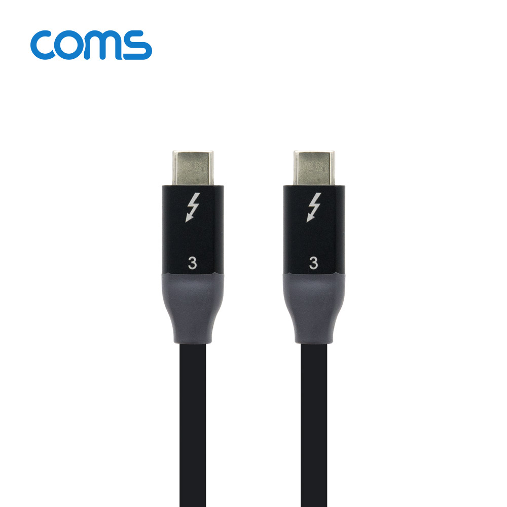 Coms 썬더볼트3 패시브 케이블 30cm USB 3.1 Type C C타입 to C타입 4K 20Gbps Thunderbolt