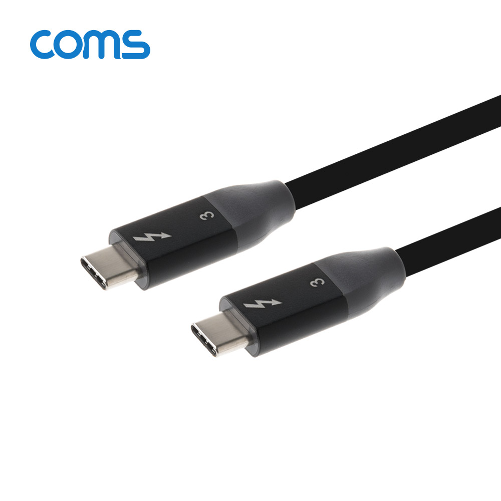 Coms 썬더볼트3 패시브 케이블 30cm USB 3.1 Type C C타입 to C타입 4K 20Gbps Thunderbolt