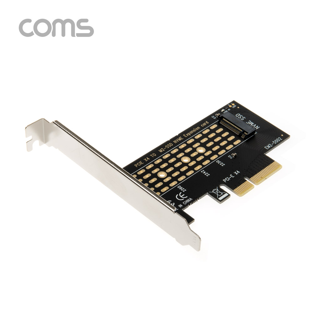 Coms PCI Express 변환 컨버터 M.2 NVME SSD KEY M to PCI-E 4x 변환 카드 PC 브라켓