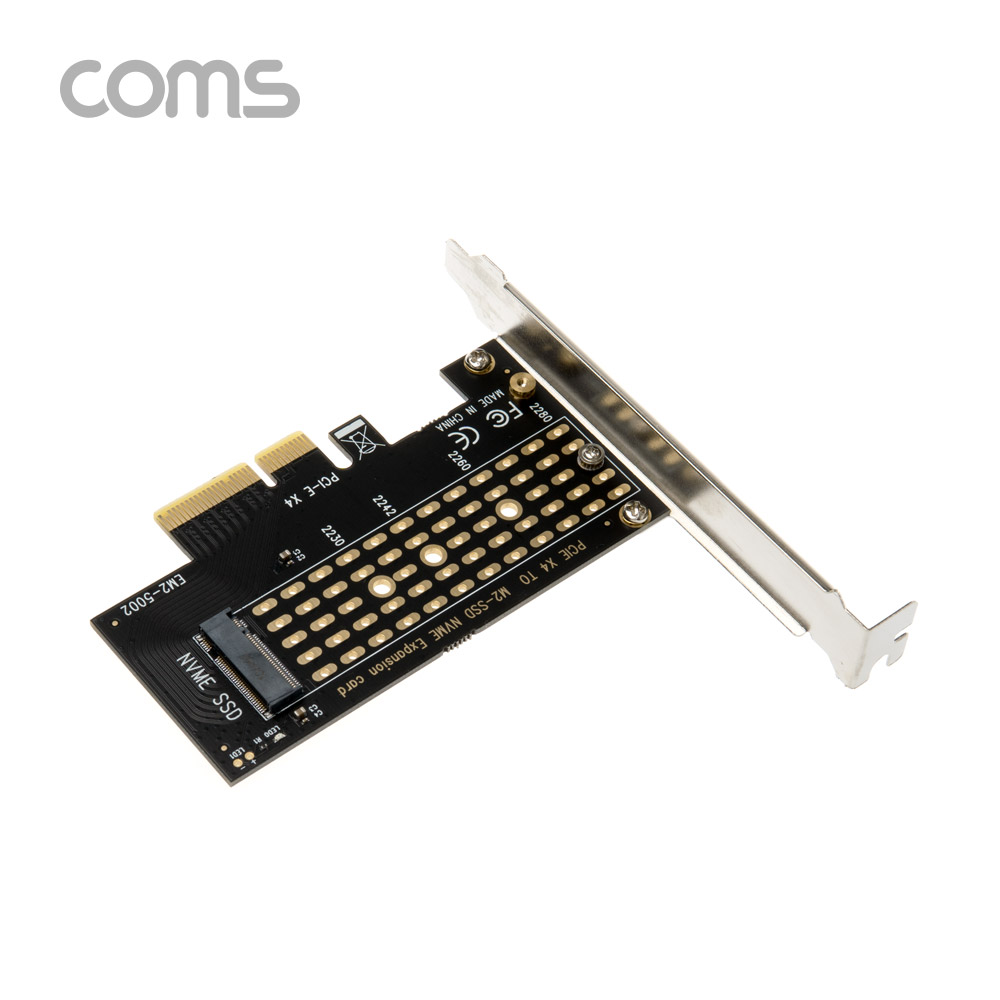 Coms PCI Express 변환 컨버터 M.2 NVME SSD KEY M to PCI-E 4x 변환 카드 PC 브라켓
