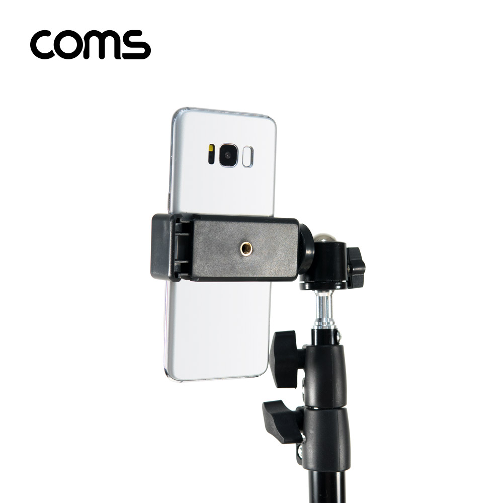 Coms 스탠드형 삼각대 / 접이식 / 높이조절 / 각도조절 / 스마트폰 홀더 / 카메라 거치