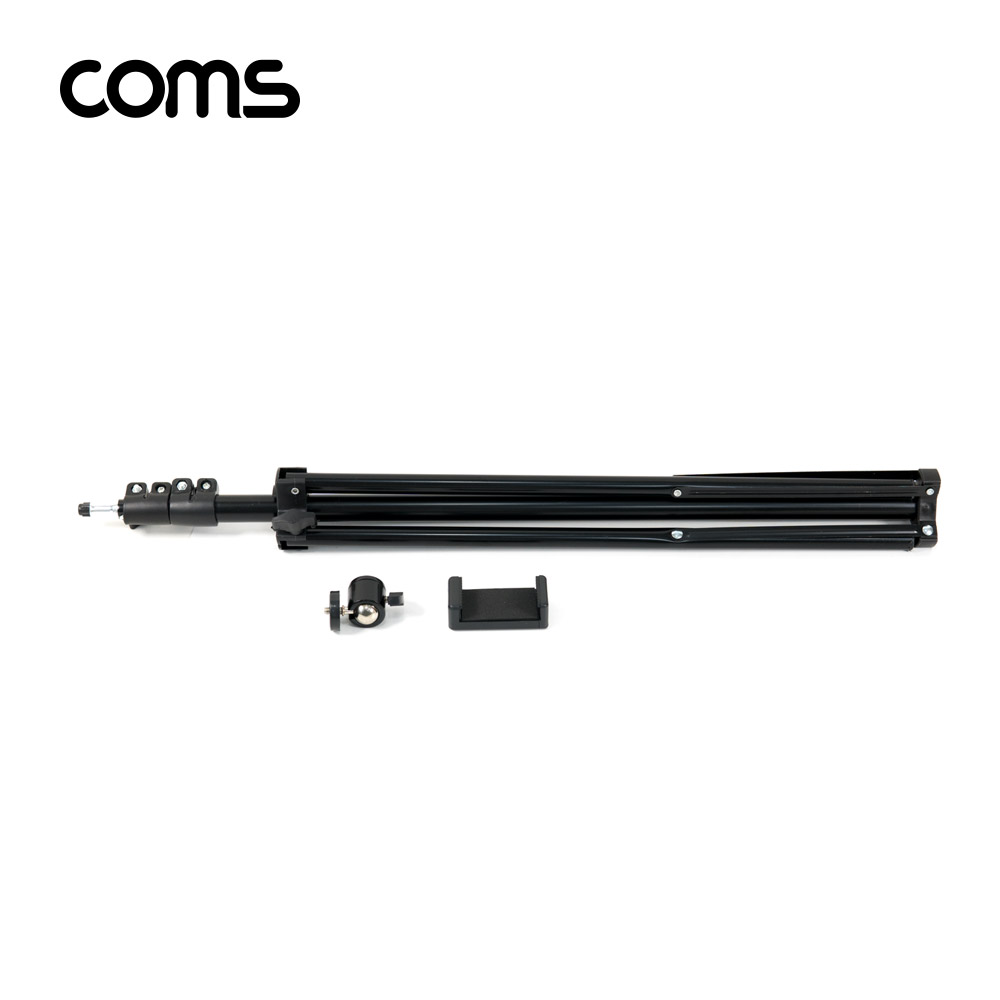 Coms 스탠드형 삼각대 / 접이식 / 높이조절 / 각도조절 / 스마트폰 홀더 / 카메라 거치