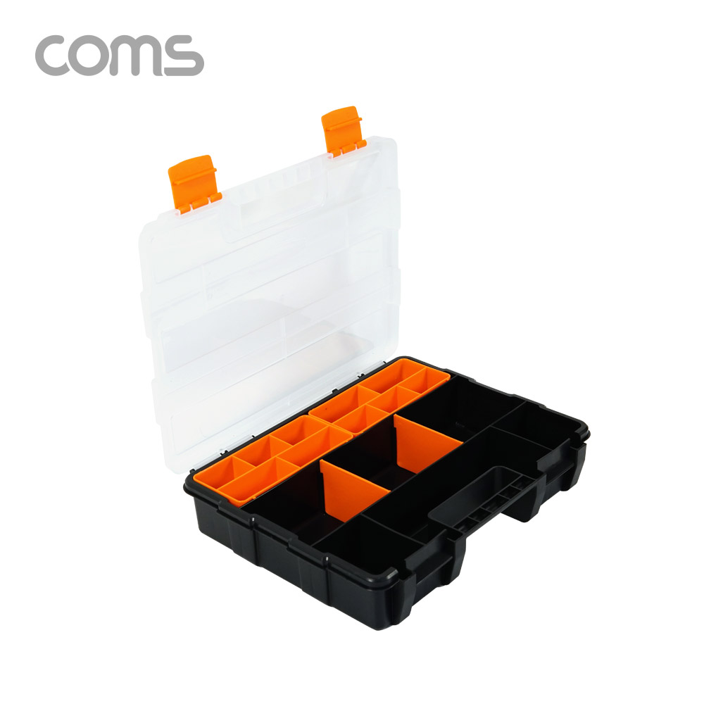 Coms 공구함 케이스 21칸 / 툴박스 / 다용도 / 280 x 230 mm / 분배(분할) 정리박스, 보관 케이스(비즈, 알약, 공구, 메모리카드 등), 수납함