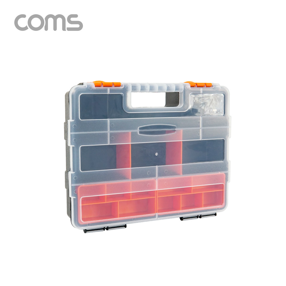 Coms 공구함 케이스 21칸 / 툴박스 / 다용도 / 280 x 230 mm / 분배(분할) 정리박스, 보관 케이스(비즈, 알약, 공구, 메모리카드 등), 수납함