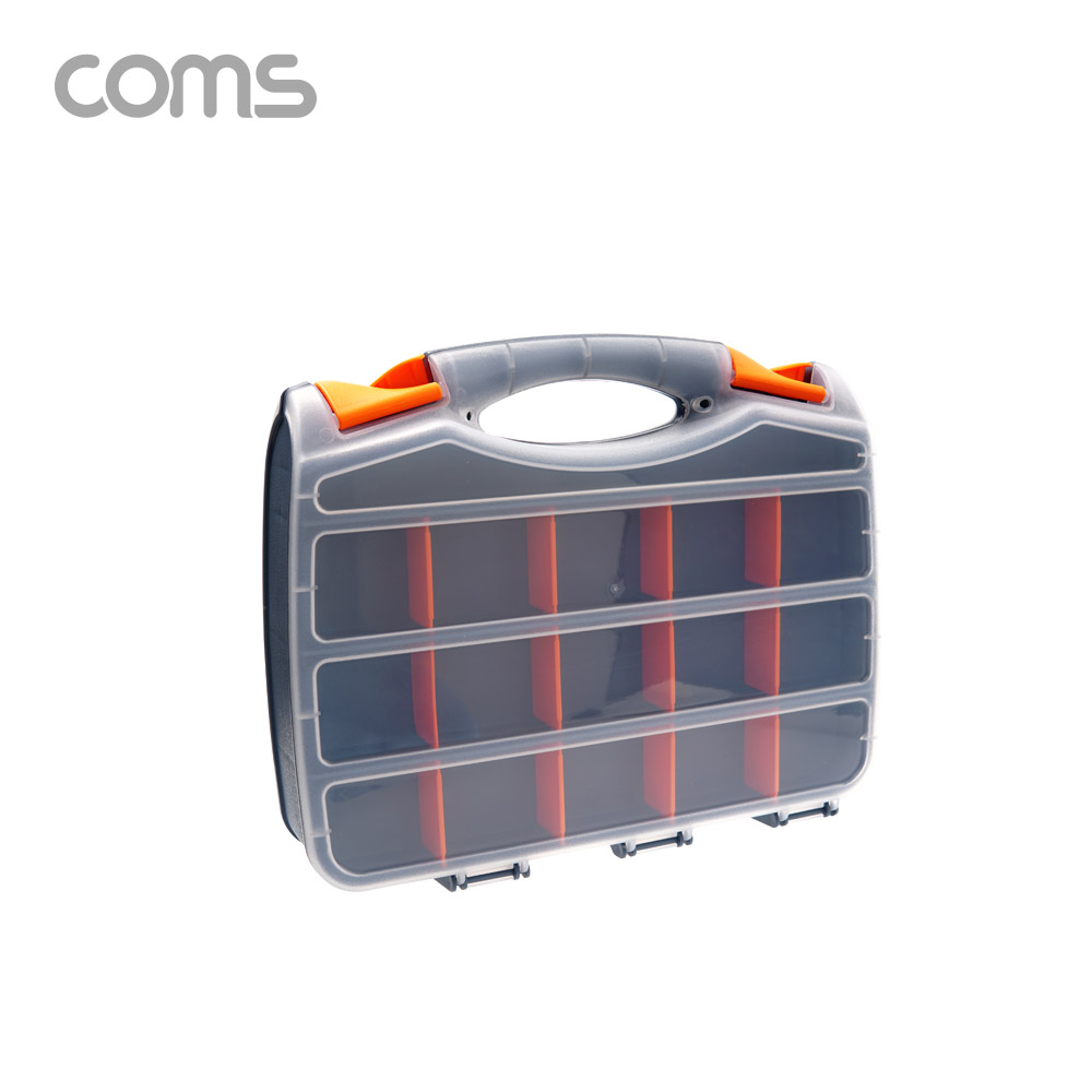Coms 양면 공구함 케이스 30칸 / 툴박스 / 다용도 / 310 x 270 mm / 분배(분할) 정리박스, 보관 케이스(비즈, 알약, 공구, 메모리카드 등), 수납함