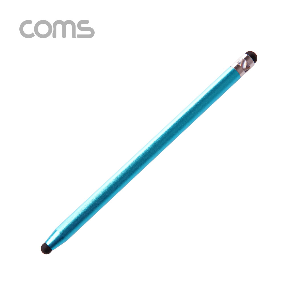 Coms 정전식 터치펜 / 2 in 1양면 고무 터치볼 / Blue / 메탈
