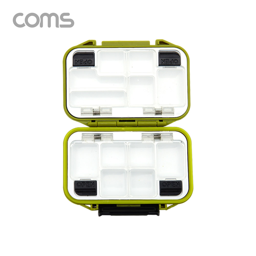 Coms 미니 공구함 케이스 12칸 / 툴박스 / 다용도 / 117x85mm / 분배(분할) 정리박스, 보관 케이스(비즈, 알약, 공구, 메모리카드 등), 수납함