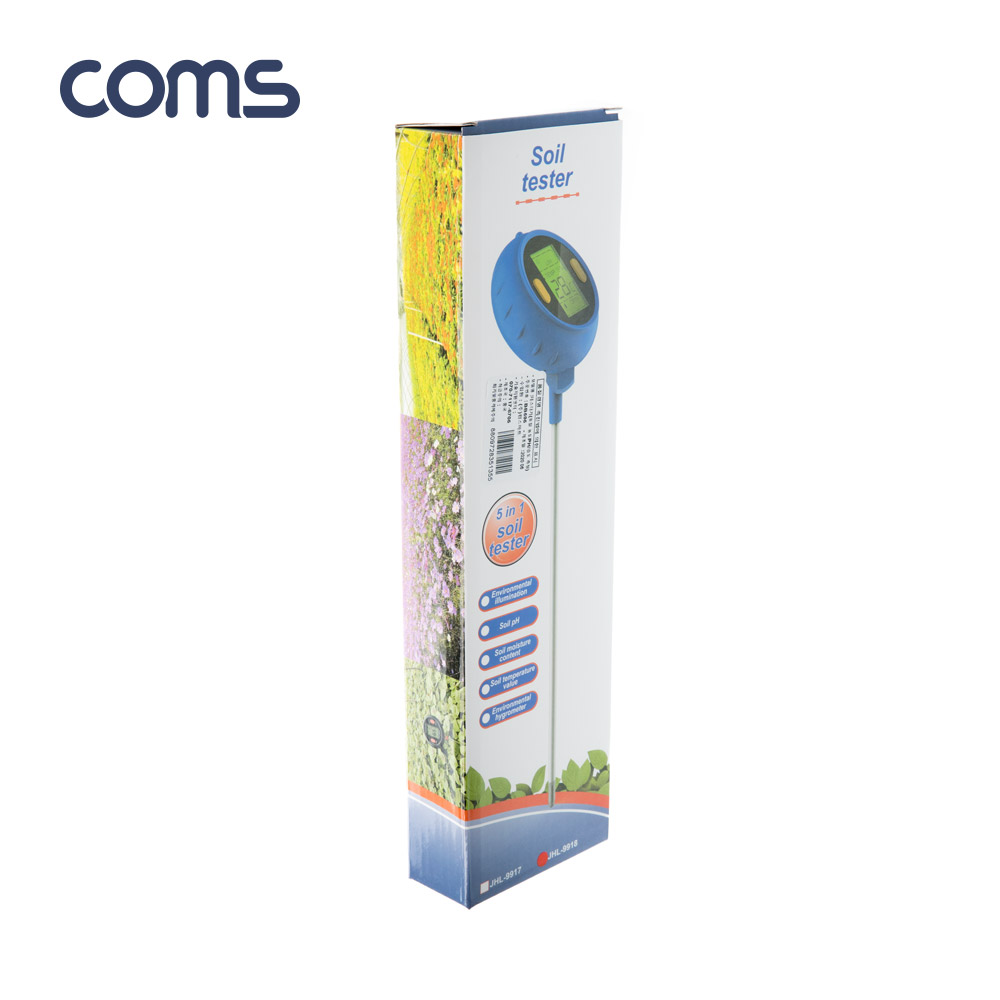 Coms 테스터기(토질 농도 PH / 온도 습도 측정) 5 in 1