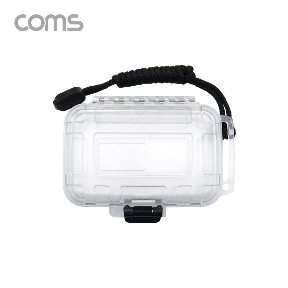 Coms 플라스틱 생활방수 케이스 / 휴대용 케이스 / 스트랩형 / 투명 / 145x100x40mm / 충격 흡수(방지), 각종 공구 장비 수납 및 보관