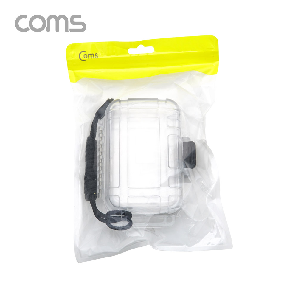 Coms 플라스틱 생활방수 케이스 / 휴대용 케이스 / 스트랩형 / 투명 / 145x100x40mm / 충격 흡수(방지), 각종 공구 장비 수납 및 보관